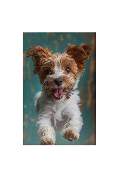 StoryGift Romania Tablou Canvas Happy Puppy Cu Ochii Caprui Si Nasul Mic Cu B...