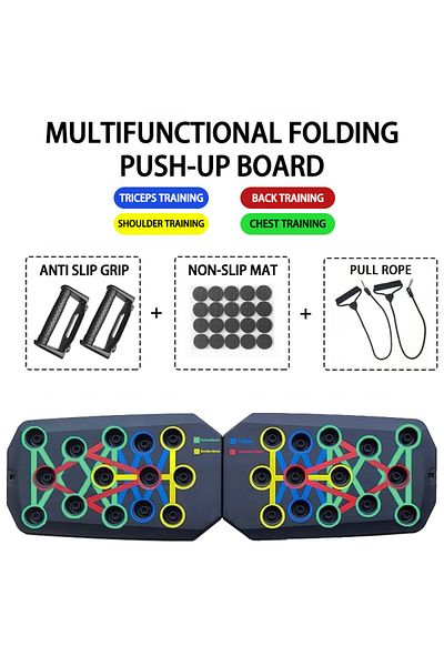Choice Board With pull rope Portable Multifunctional Push-up Board - Fitness and Muscle Training Device Hom