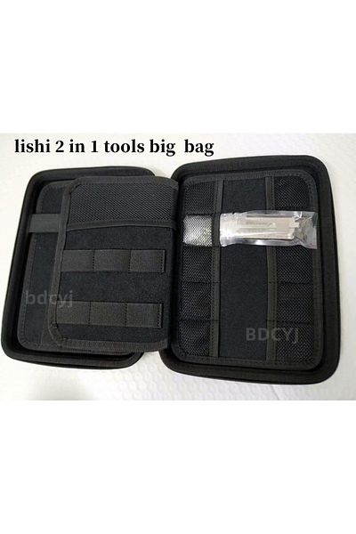 Choice black bag BLACK BAG 2in1 Decoder Lishi 2 in 1 Tool carry bag case blank case lishi tools empty case