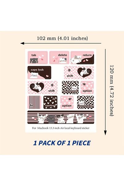 Choice Jp-air-005-qq 1pcs Cute Bear Pattern Cute Cat Pattern Laptop Partial Keyboard Skin Stickers