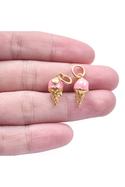 Choice M516-16 16Pcs Dripping Oil Alloy Fashionable Pendant Candy Ice Cream Fries Jewelry Craft Products Ch