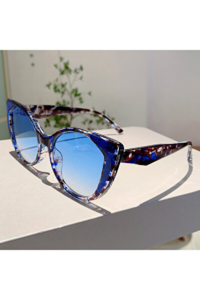Choice as picture shows 2310c6-blue leopard KAMMPT Stylish Blue Leopard Sungl...