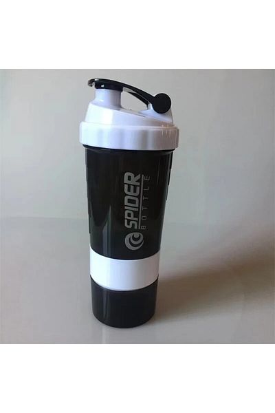 Choice white 501-600ml 3 Layer Shake Cup Protein Powder Stirring Cup Fitness Sports Milk Shake Cup Gift Lar