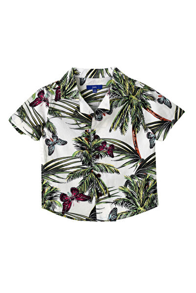 Basicxx Boys Woven Cotton Tropical Butterfly Shirt