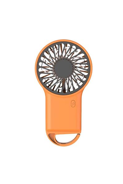 Choice orange Summer New Mini Wind Air Cooling Hand Portable Usb Desktop Rechargeable Handheld Fan with Hoo