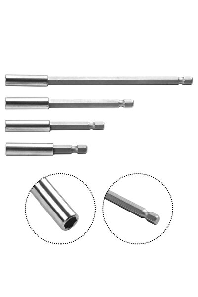 Choice 4Pcs Socket Adapter Screw Bit Extension Rod Quick-Change 1/4 Inch Shank Screwdriver Tip Holder Fo...
