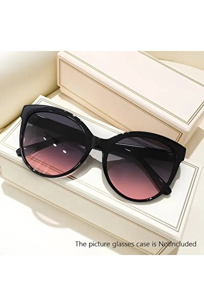 Choice نظارات شمسية على شكل عين القطة باللونين الأسود والرمادي والوردي، نظارا...