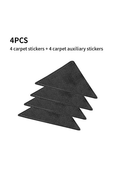Choice 4 قطع من ملصقات السجاد المثلثة المانعة للانزلاق، قابلة للغسل وإعادة ال...