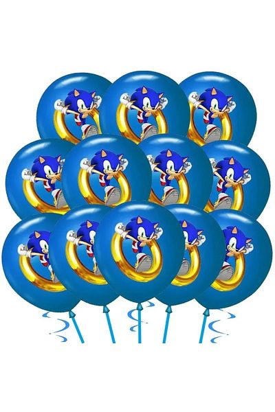 Choice Other 24pcs 1 Sonic Hedgehog Theme Children's Birthday Party 12 Inch Latex Balloon Baby Shower Carto