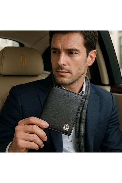 Laorentou Ανδρικό πορτοφόλι Massimo από γνήσιο δέρμα Made in Italy - Ανδρική θήκη για κάρτες