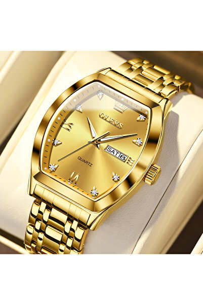 Choice ساعات OLEVS الرجالية الذهبية بالكامل، ساعة كوارتز فاخرة من العلامة الت...