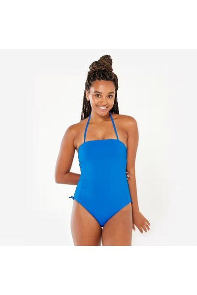 Decathlon Costum de baie pentru damă cu tăiere în U cu detaliu la spate - Albastru - MANON