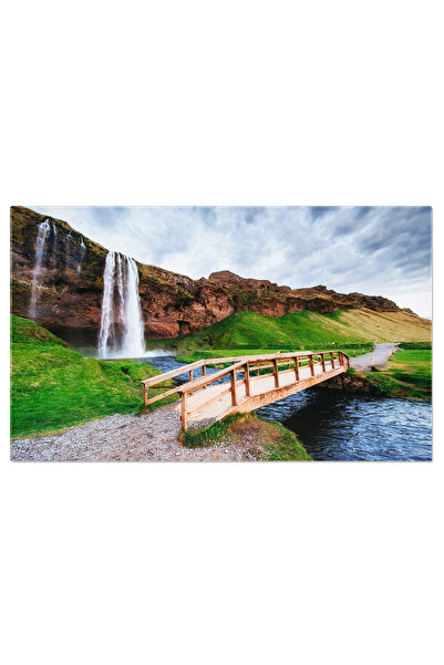 StoryGift Romania Tablou Canvas: Cadere Spectaculoasa - Apus La Seljalandfoss