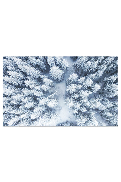 StoryGift Romania Tablou Canvas Vedere Aeriana La Padurea De Iarna Cu Pini Iarna, Padure, Aerian, Pini, Natura 19