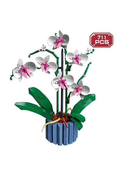 Choice 10311 Icons Bouquet Of Artificial Flower Orchid Potted Plants Building Blocks Model Brick Moc Girls