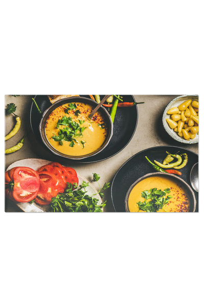 StoryGift Romania Tablou Canvas: Bucatarie Si Ingrediente Pentru Supa - Bucat...