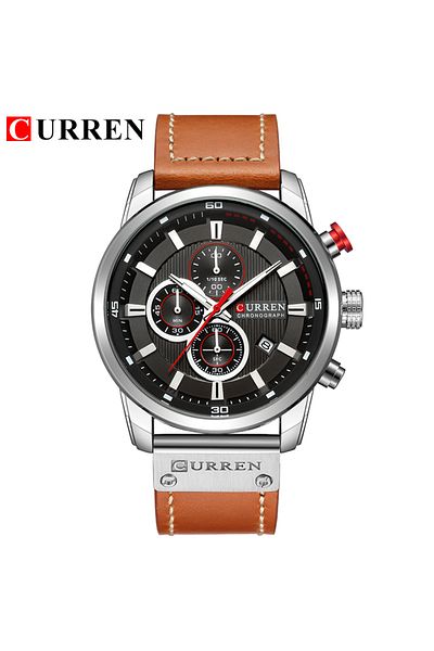 Curren silver black CURREN Fashion Date Quartz Men Watches Top Brand Luxury Male Clock Chronograph Sport Me