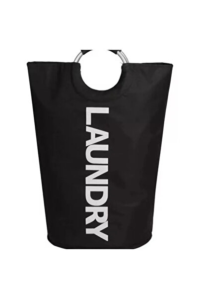 Choice سلة غسيل كبيرة سوداء سعة 90 لترًا، حقيبة غسيل قابلة للطي، سلة ملابس طويلة قائمة بذاتها، قابلة للطي