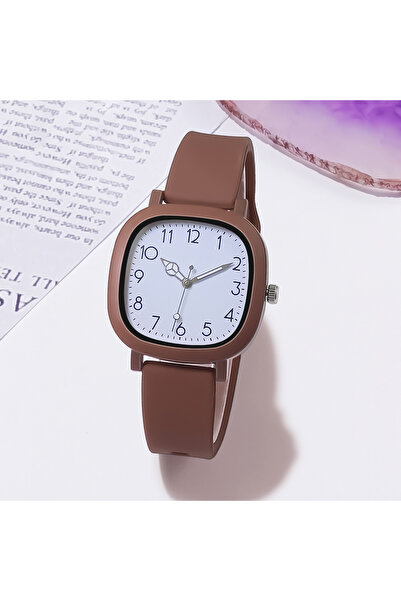 Choice ساعة كوارتز نسائية من ماركة براون فاشون لعام 2024، ساعات جيلي سيليكون ...