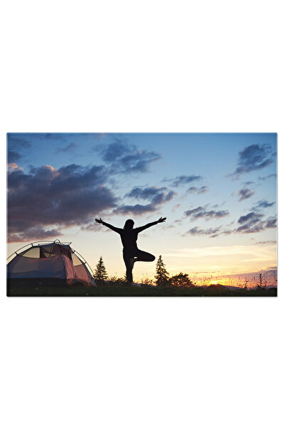 StoryGift Romania Tablou Canvas Silueta Privelistii Din Spate A Unei Femei Pr...