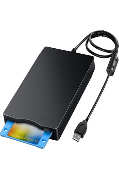 Choice RQ01 USB Floppy Drives，Portable 3.5" External 1.44 MB FDD Floppy Disk Reader for Windows XP/7/8/10/1