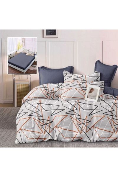 Pucioasa Double Bedding Set - Gray - Cotton–Polyester