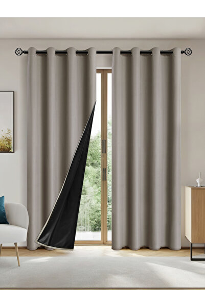 Choice الجزء العلوي ذو الحلقات المعدنية عرض 132 سم × ارتفاع 241 سم قطعة واحدة...