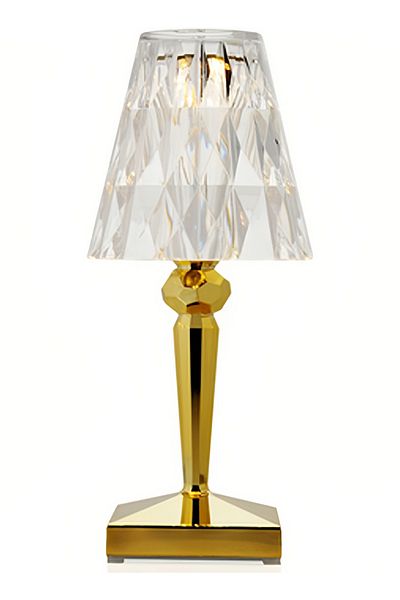 COOYA Gold Crystal Table Lamp, Adjustable Brightness, Exquisite Appearance, Soft Light, 23x13x13cm
