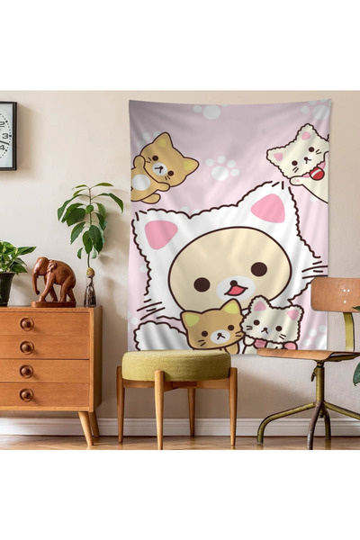 Choice 50x70 سم z1 نسيج جداري هيبي لطيف برسومات كرتونية R-Rilakkuma، نسيج جدا...