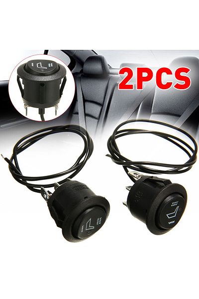 Choice 2Pcs Car Seats Heater Switch 3Pin Round Heated Rocker Hi/Low Off Control 12V Universal Interior R...