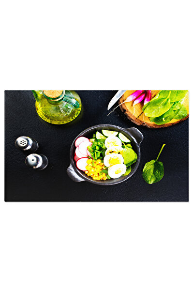 StoryGift Romania Tablou Canvas Salata Vegetariana Cu Oua Fierte, Ridichi Si ...