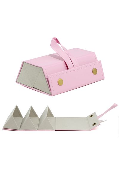 Choice Pink Triplet Folding Glasses Case, Anti-stress Sunglasses Case, Personalized Sunglasses Case, Glasse