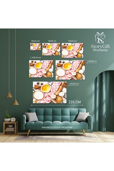 StoryGift Romania Tablou Canvas Ingrediente Pentru Gatit Si Coacere Condimente, Arome Si Ingrediente Pentru Buc
