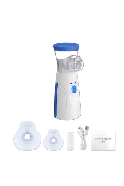 Alextrasza Blue Portable Mesh Nebulizer - Adjustable Fog Volume,efficient Muting Steam Inhaler For Adults -medi