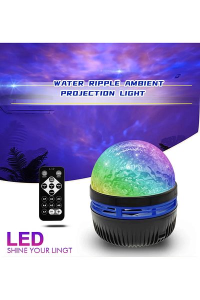 Choice Water wave Remote Starry Sky Galaxy Night Light Projector Remote Control USB Aurora Color Changing L