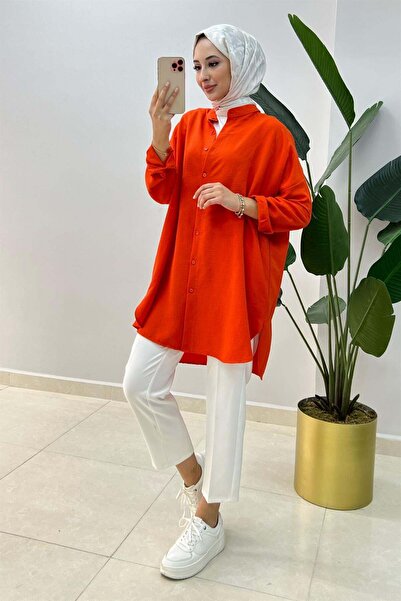 Rimel Moda Carina Gömlek Turuncu