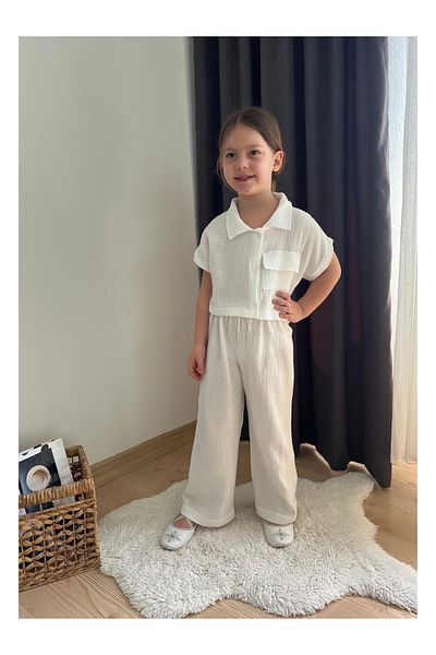 My Kids Wear Set pentru fetiță din țesătură muselină