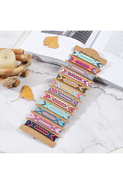 Choice style 2 12Pcs/set Hot Selling Woven Bracelet Nepalese Ethnic Wind Hand...