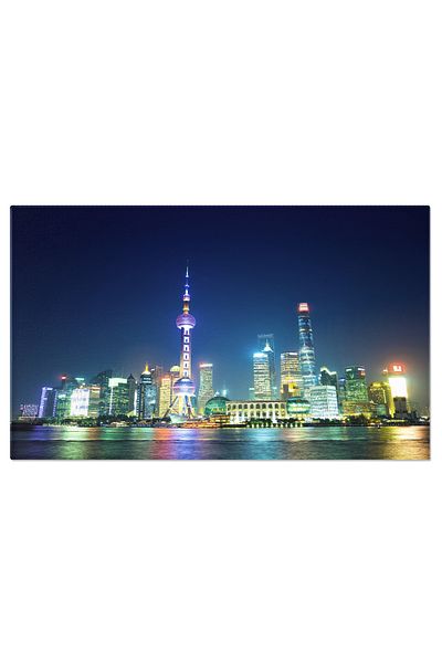 StoryGift Romania Canvas Painting 70 X 50cm Shanghai Night, Shanghai, Silhouette, Night, Pudong, China, Time, Peis Stg