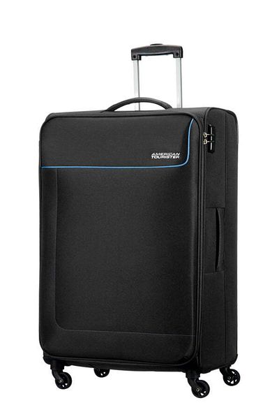 American Tourister JAMAICA Soft Spinner Trolley Checked Luggage – 69cm, Black