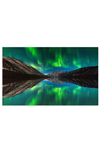 StoryGift Romania Tablou Canvas - Calatorie Sub Stele Si Aurore Boreale - Pei...