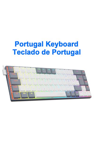 Choice Red Switch A68RGB-WG-PT E-YOOSO A68 RGB Mini Slim USB Wired Mechanical Gaming Keyboard Red Switch 68