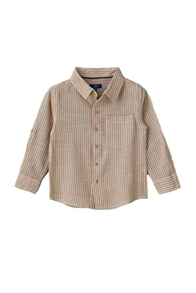 Basicxx Boys Woven Cotton Striped Shirt