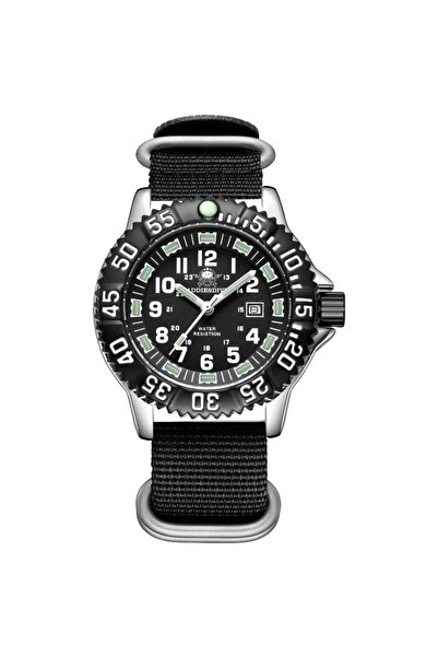 Choice ساعة Yin050 نايلون سوداء بدون إضافات للغوص للرجال أنيقة كاجوال مع عرض ...