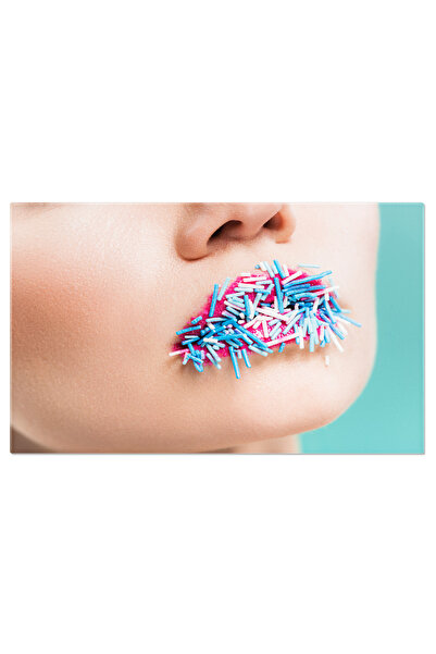 StoryGift Romania Tablou Canvas Frumusete Si Deliciu Tanara Femeie Cu Fulgi D...