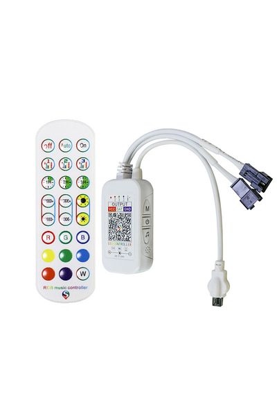 Choice Beige Bluetooth RGBIC LED Strip Controller Dreamcolor LED Strip Dimmer with 24 Key IR Remote Control