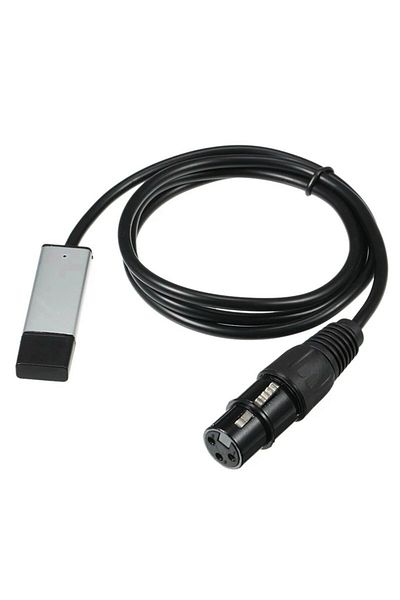 Choice Silver USB to DMX Interface Adapter Cable For Stage Disco Moving Head Light Length Computer PC DMX51