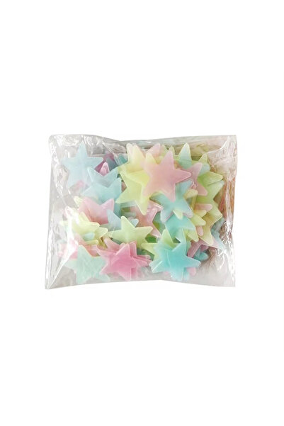 Choice ملصقات نجوم مضيئة ملونة، 100 قطعة لتزيين خلفية الحائط، ملصقات مضيئة لغ...