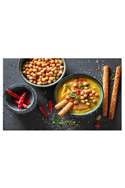 StoryGift Romania Tablou Canvas Tentant Si Gustos Supa De Naut Cu Grisinii Si Vegetale, O Delicatesa Vegana Plina