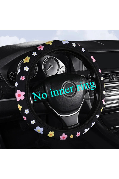 Choice غطاء عجلة قيادة لطيف على شكل زهرة عتيقة من قطعة واحدة من الزهور غير ال...